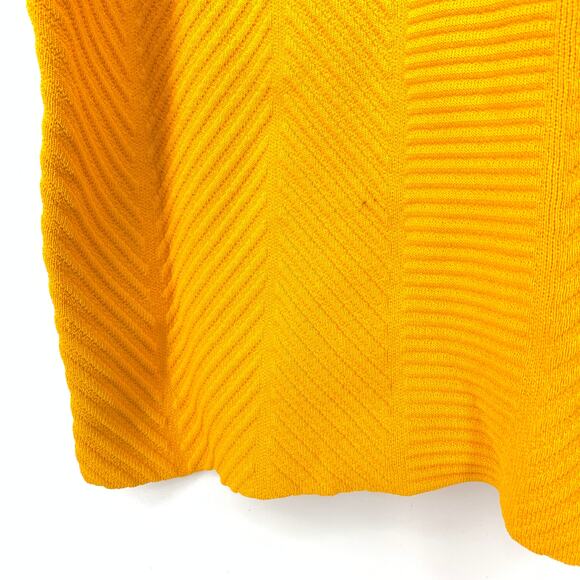 Herve Leger Ottoman Scoop-Neck Ribbed Mini Dress Womens Sz M Golden Yellow - Picture 5 of 8